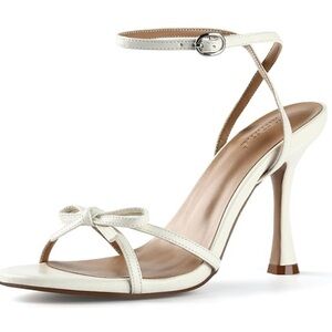 Bridal White Strappy Heels